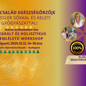 Holisztikus Schüssler só workshop Légy a család egészségőrzője